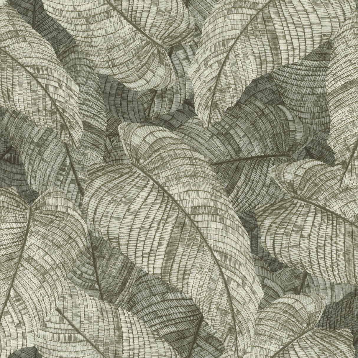 Rasch Galner Moss Leaves Wallpaper RH720549 roll and pattern in moss green