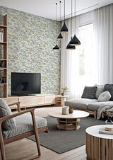 Elmslie Green by Rasch Abstract Trees Wallpaper- Brewster Home Fashions RH791730