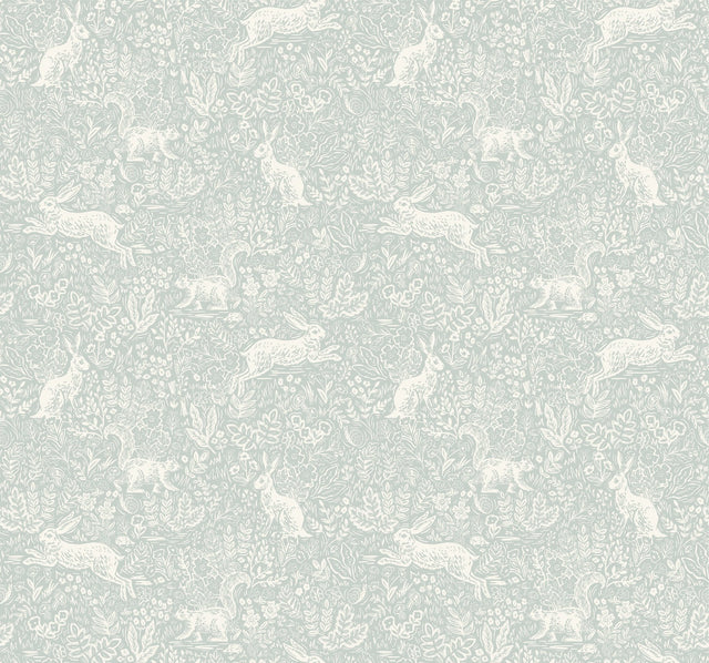 Fable Mineral Wallpaper with Woodland Animals Non Woven - York RI5101