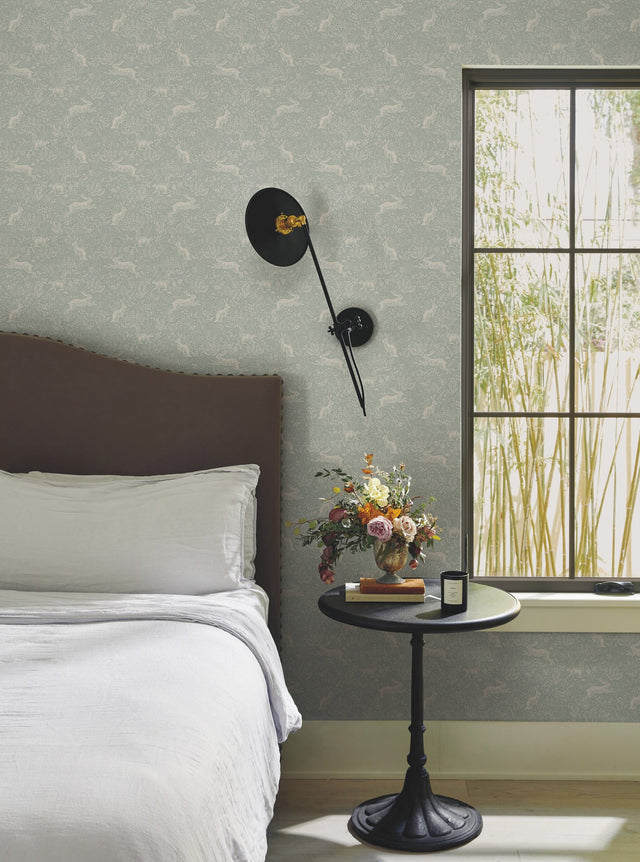 Fable Mineral Wallpaper with Woodland Animals Non Woven - York RI5101