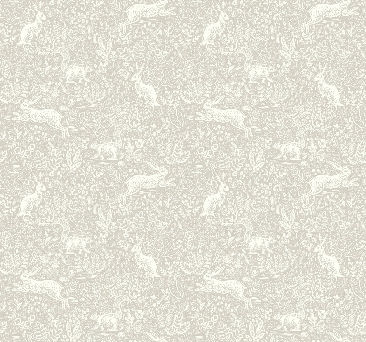 Fable Linen Wallpaper with Woodland Animal Motif - York RI5102
