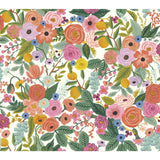 Garden Party Coral & Orange Wallpaper with Bohemian Floral Pattern, Heavy Weight Paper - York RI5119