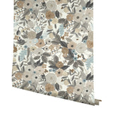 Garden Party Brown & Beige Floral Wallpaper with Bohemian Style - York RI5121