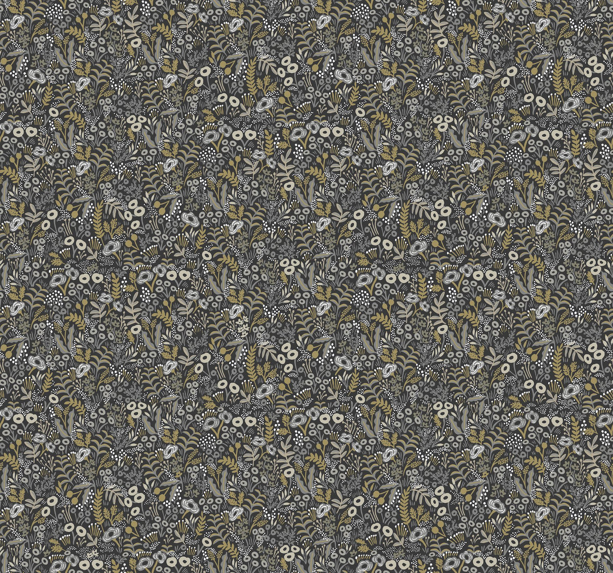 Tapestry Black & Beige Botanical Non Woven Wallpaper - York RI5125