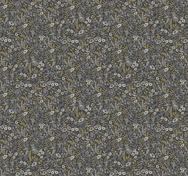 Tapestry Black & Beige Botanical Non Woven Wallpaper - York RI5125