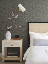 Tapestry Black & Beige Botanical Non Woven Wallpaper - York RI5125