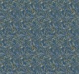 Tapestry Indigo Botanical Non Woven Wallpaper - York RI5126