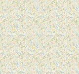 Tapestry Light Mustard Wallpaper with Botanical Floral Pattern - York RI5127