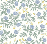 Peonies Periwinkle & Sage Wallpaper with Botanical Floral Pattern - York RI5148