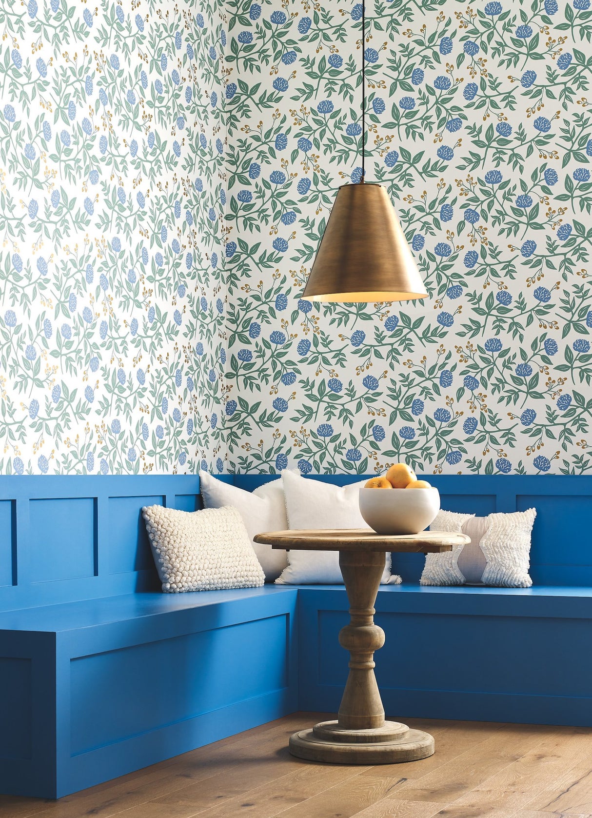 Peonies Periwinkle & Sage Wallpaper with Botanical Floral Pattern - York RI5148