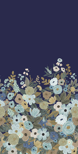Garden Party Navy Floral Wall Mural - York RI5191M