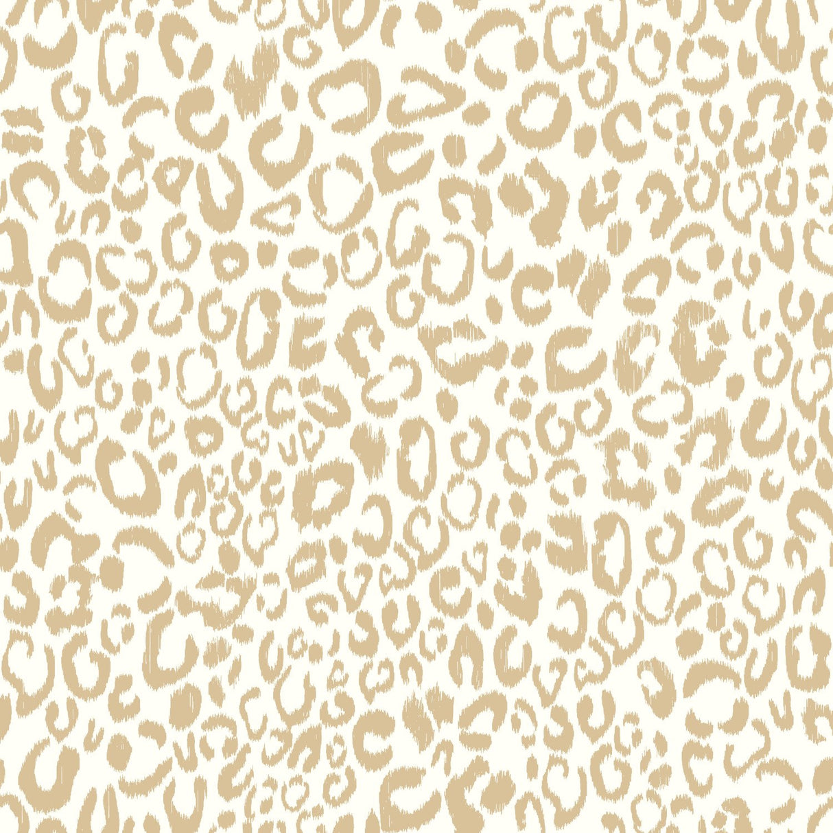 Leopard Gold Peel & Stick Wallpaper with Metallic Glam Animal Print Texture Pattern - York RMK10700WP