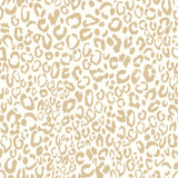Leopard Gold Peel & Stick Wallpaper with Metallic Glam Animal Print Texture Pattern - York RMK10700WP