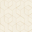 Striped Hexagon White and Gold Peel and Stick Wallpaper by RoomMates RMK10704WPZ