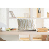 Striped Hexagon White & Gold Peel & Stick Wallpaper with Metallic Geometric Stripes - York RMK10704WP