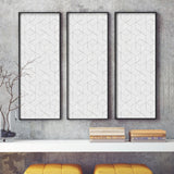 Stripped Hexagon Grey Peel & Stick Wallpaper with Metallic Accents, Modern Global Stripe Geometric - York RMK10705WP