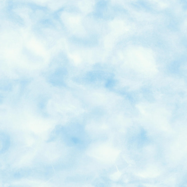 Cloud Teal Peel & Stick Wallpaper with Whimsical Nature Clouds Pattern - York RMK10708WP