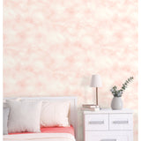 Cloud Pink Peel & Stick Wallpaper with Whimsical Nature Clouds Pattern - York RMK10709WP