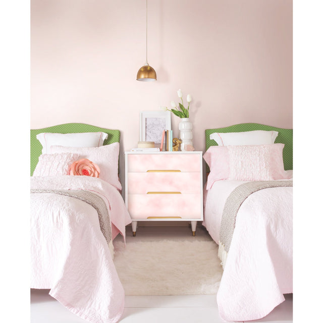 Cloud Pink Peel & Stick Wallpaper with Whimsical Nature Clouds Pattern - York RMK10709WP