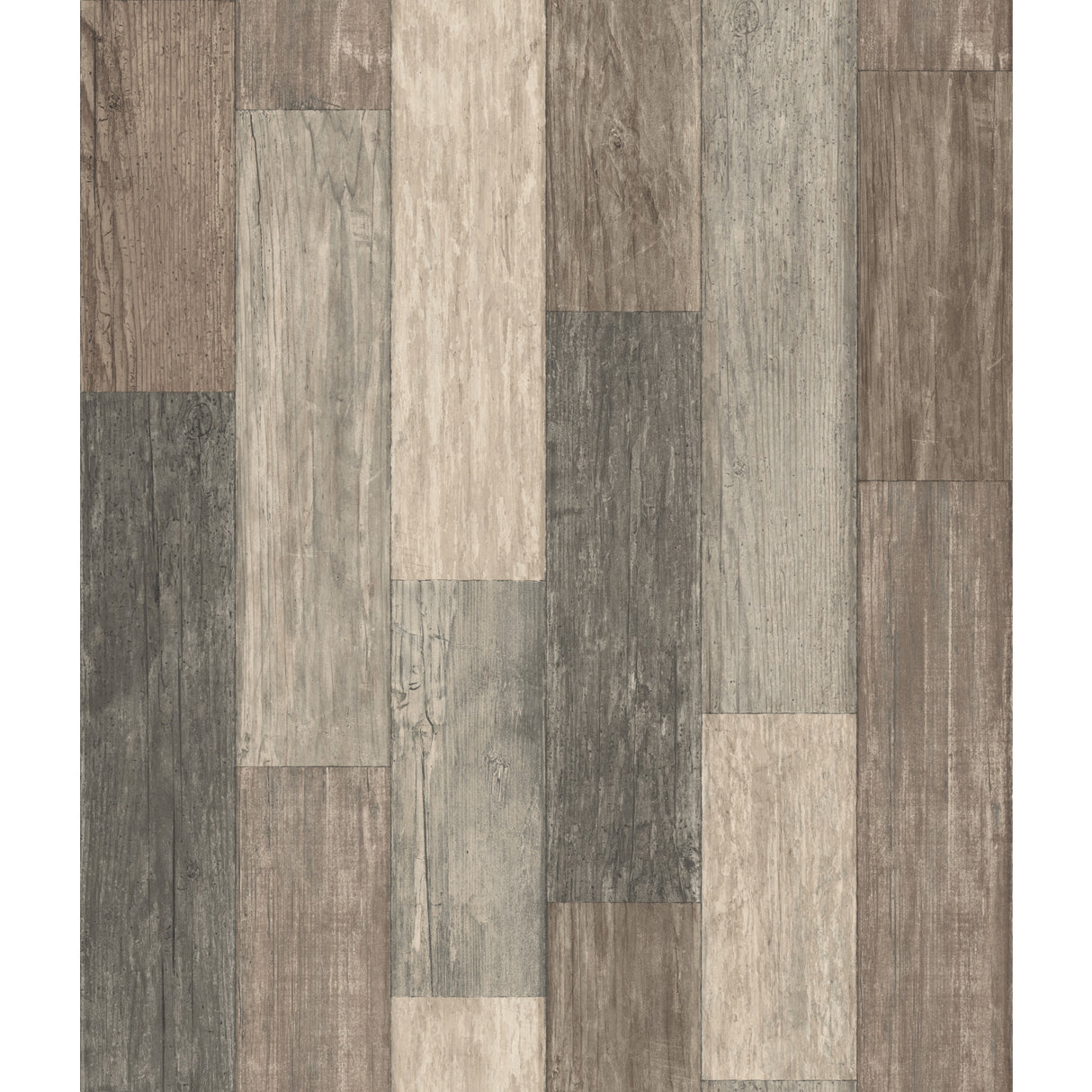 Dark Weathered Plank Brown Peel and Stick Wallpaper by RoomMates - RMK10841WPZ