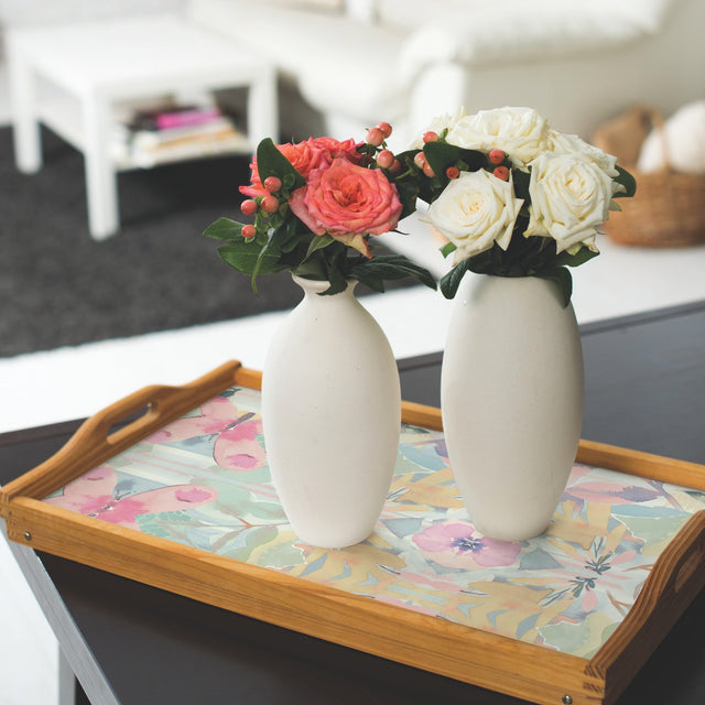 Synchronized Floral Pink Peel & Stick Wallpaper with Botanical Floral Pattern, Transitional Style - York RMK10853WP