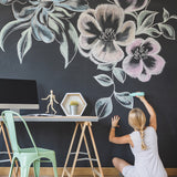 Chalkboard Black Peel & Stick Wallpaper with Chalkboard Novelty Pattern - York RMK10969WP