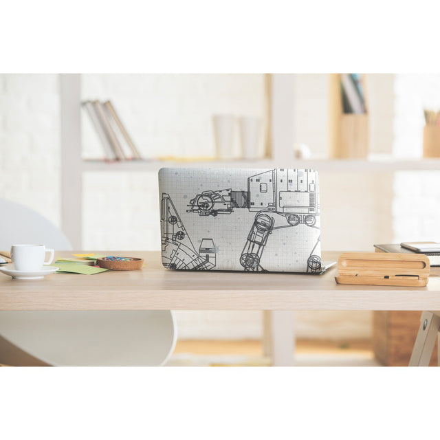 Star Wars Blueprint Blue Peel & Stick Wallpaper with Toile Blueprint Motif - York RMK11036WP