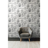 Star Wars Blueprint Blue Peel & Stick Wallpaper with Toile Blueprint Motif - York RMK11036WP