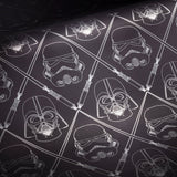 Star Wars The Dark Side Black Peel & Stick Wallpaper with Metallic Accents, Whimsical Licensed Novelty Pattern - York RMK11063WP