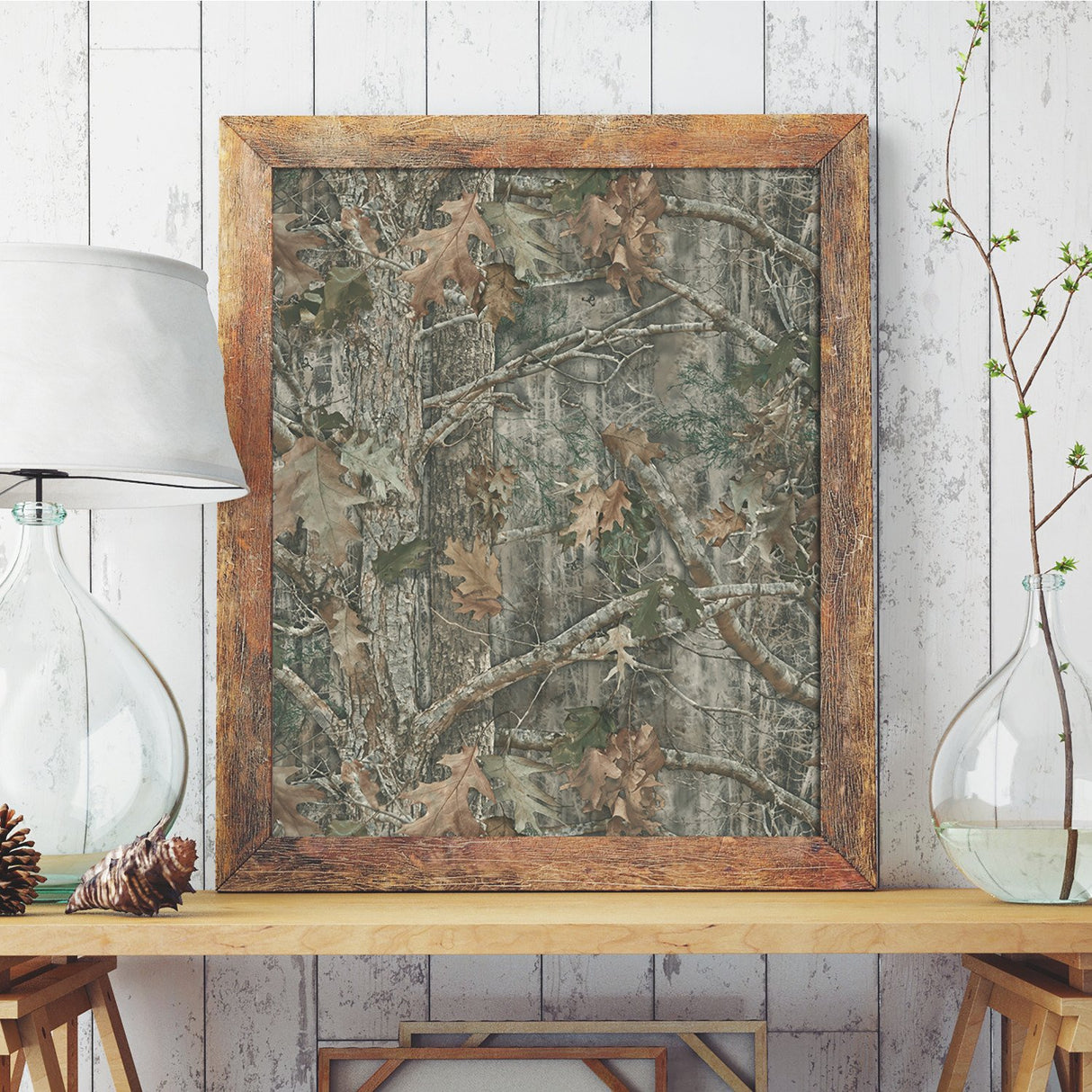Kanati Camo Green Peel & Stick Wallpaper with Botanical Leaf Camouflage - York RMK11081WP