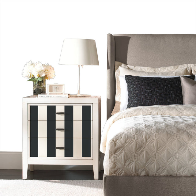 Awning Stripe Black Peel & Stick Wallpaper with Traditional Global Stripes Pattern - York RMK11082WP