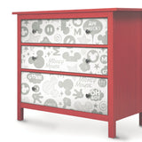 Mickey Mouse Icons Silver Peel & Stick Wallpaper with Metallic Accents - York RMK11152WP