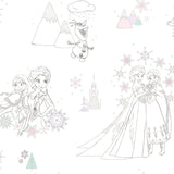 Disney Frozen Pink Peel & Stick Wallpaper with Novelty Kids Pattern - York RMK11169RL