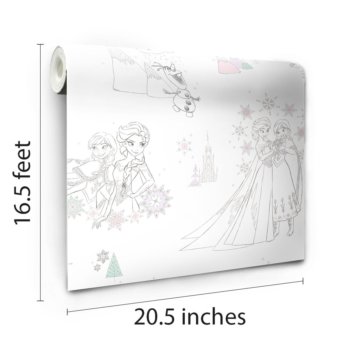 Disney Frozen Pink Peel & Stick Wallpaper with Novelty Kids Pattern - York RMK11169RL
