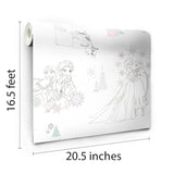 Disney Frozen Pink Peel & Stick Wallpaper with Novelty Kids Pattern - York RMK11169RL