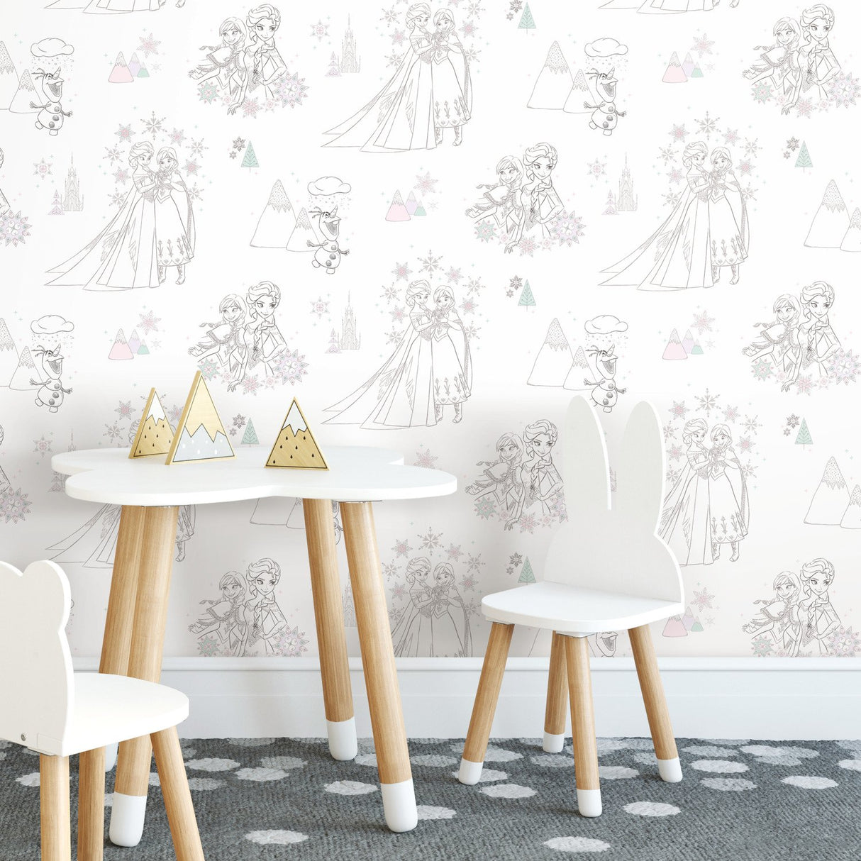 Disney Frozen Pink Peel & Stick Wallpaper with Novelty Kids Pattern - York RMK11169RL