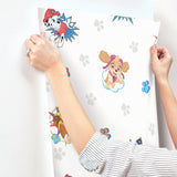Paw Patrol Blue Peel & Stick Wallpaper with Kids Novelty Pattern - York RMK11175RL