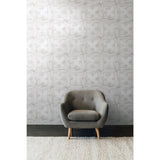 Tin Tile White Peel & Stick Wallpaper with Metallic Industrial Tile Pattern - York RMK11209WP
