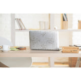 Tin Tile White Peel & Stick Wallpaper with Metallic Industrial Tile Pattern - York RMK11209WP