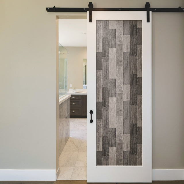 Weathered Wood Plank Black Peel & Stick Wallpaper with Rustic Wood Plank Pattern - York RMK11210WP