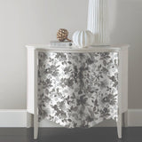 Watercolor Floral Black Peel & Stick Wallpaper with Botanical Floral Pattern - York RMK11236WP