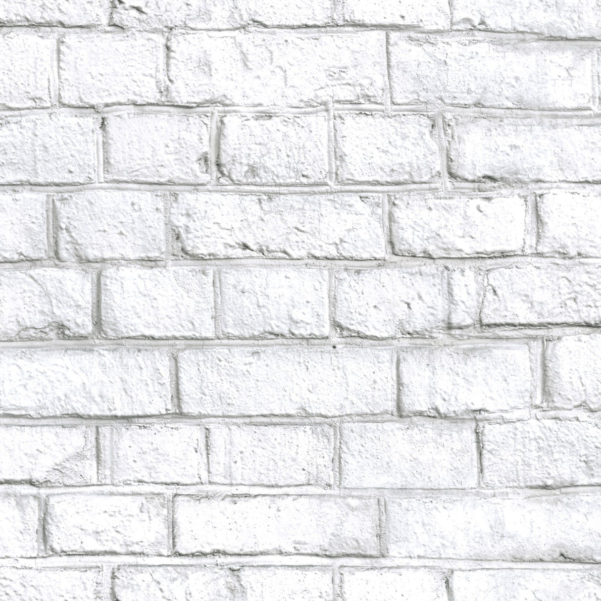 White Brick White Peel & Stick Wallpaper with Realistic Brick Pattern, Industrial Style - York RMK11237WP