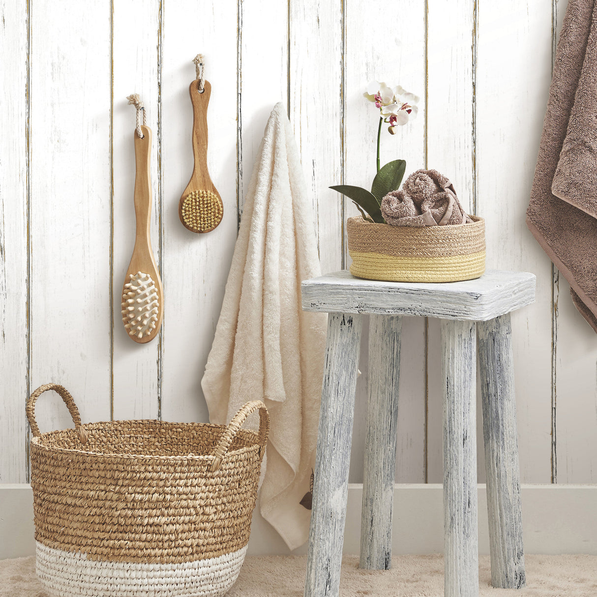 Shiplap White Peel and Stick Wallpaper by RoomMates Distressed Farmhouse Shiplap Wood Plank Fully Removable Wall Covering - RMK11240WPZ