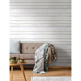 Shiplap White Peel and Stick Wallpaper by RoomMates Distressed Farmhouse Shiplap Wood Plank Fully Removable Wall Covering - RMK11240WPZ