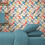3D Steps Multicolor Peel & Stick Wallpaper with Modern Geometric Pattern - York RMK11250RL