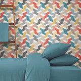 3D Steps Multicolor Peel & Stick Wallpaper with Modern Geometric Pattern - York RMK11250RL SAMPLE