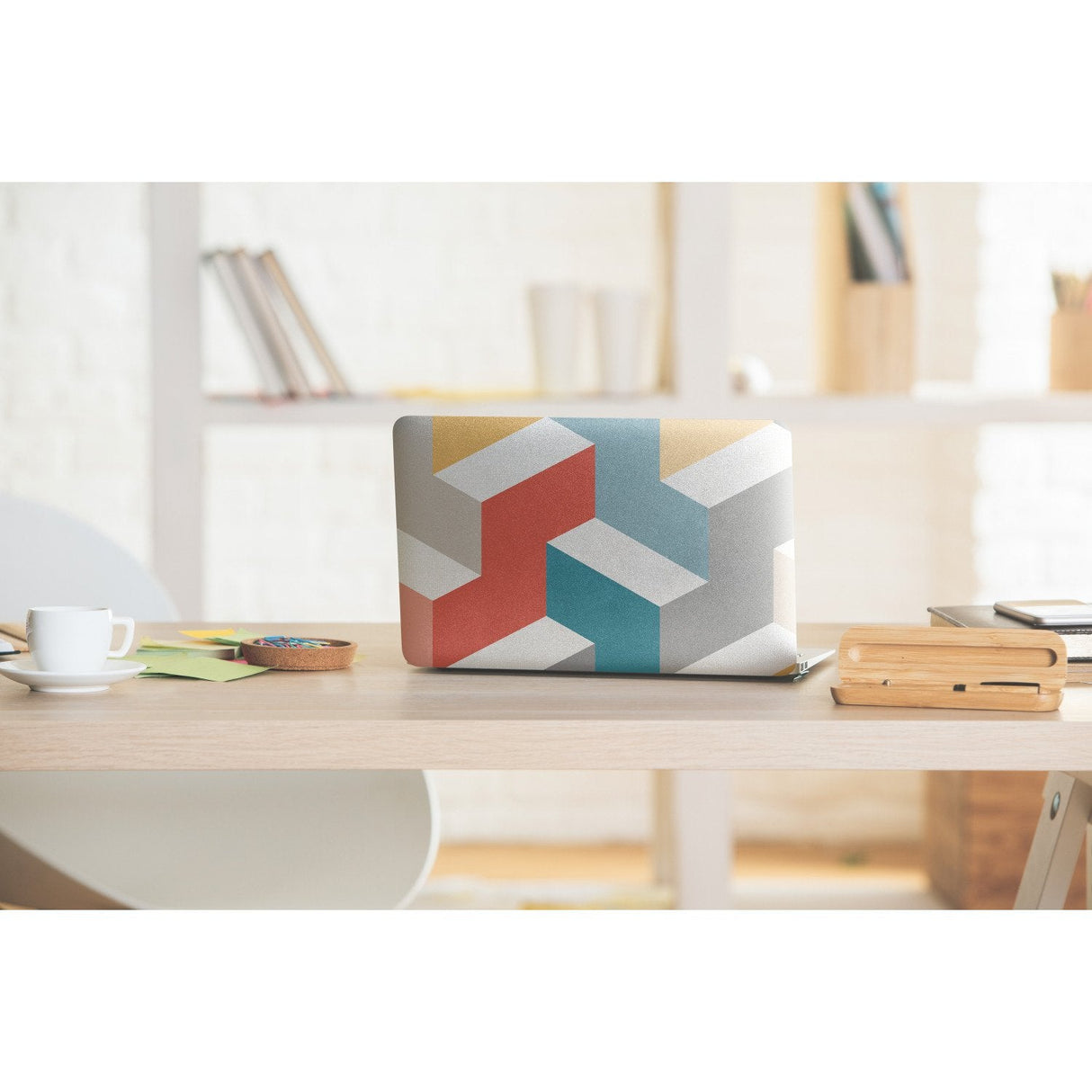 3D Steps Multicolor Peel & Stick Wallpaper with Modern Geometric Pattern - York RMK11250RL SAMPLE