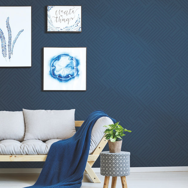 Perplexing Blue Peel & Stick Wallpaper