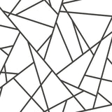 Fracture Black Peel & Stick Wallpaper with Modern Geometric Pattern - York RMK11267WP