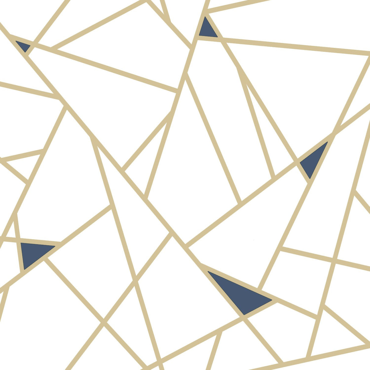 Fracture Gold Peel & Stick Wallpaper with Metallic Geometric Pattern - York RMK11268WP
